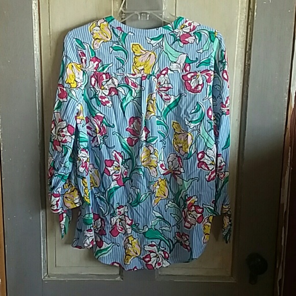 Apt 9 striped floral blouse - Picture 5 of 6